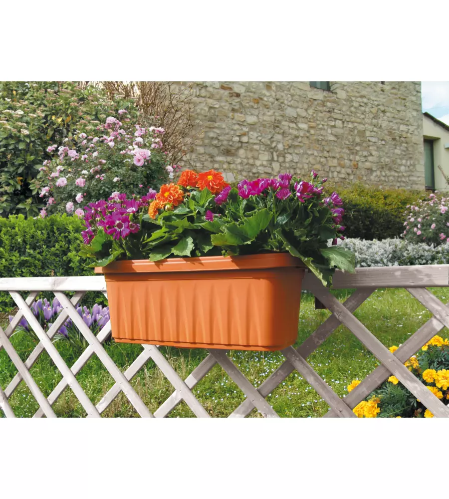FIORIERA DA BALCONE BAMA "RONDINE" TERRACOTTA 50 CM