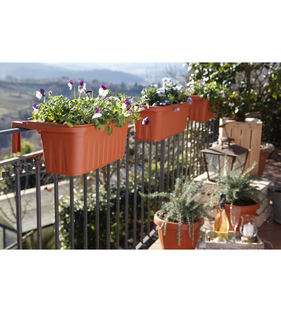 FIORIERA DA BALCONE BAMA "RONDINE" TERRACOTTA 50 CM