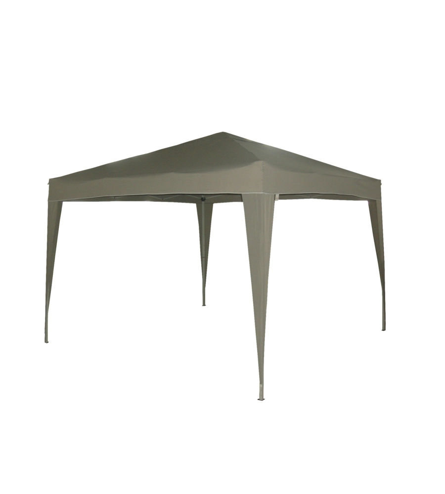 GAZEBO DA ESTERNO PIEGHEVOLE EUROGARDEN IN ACCIAIO GRIGIO 3X3 M