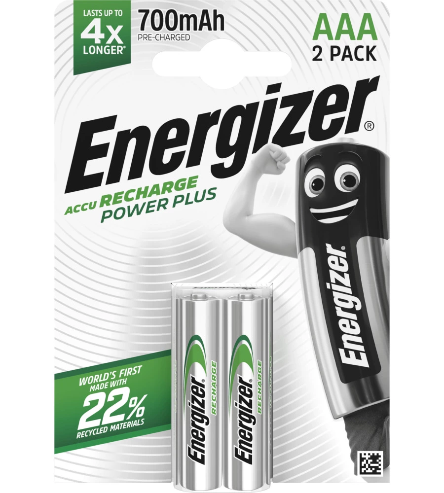 BATTERIA RICARICABILE ENERGIZER "RECHARGE POWER PLUS" AAA 2 PEZZI