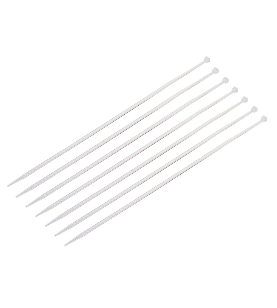 POLY POOL - 100 FASCETTE 3,5 X 200 MM, Ø SERRAGGIO 2 - 50 MM BIANCHE