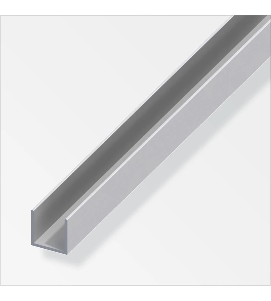 CANALE U ALLUMINIO ARG   8,2 x 10,1x1,3   1 METRO.