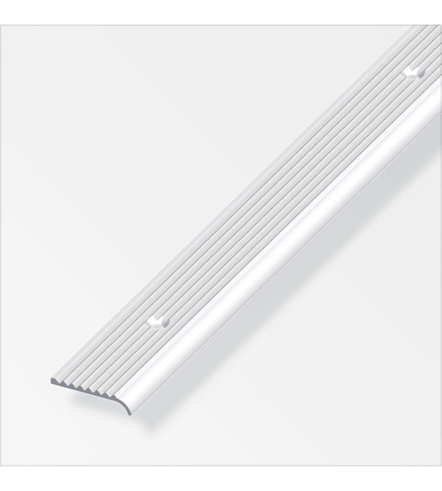 PROFILO TERMINALE 25x6 ALLUMINIO FORATO 1 METRO.