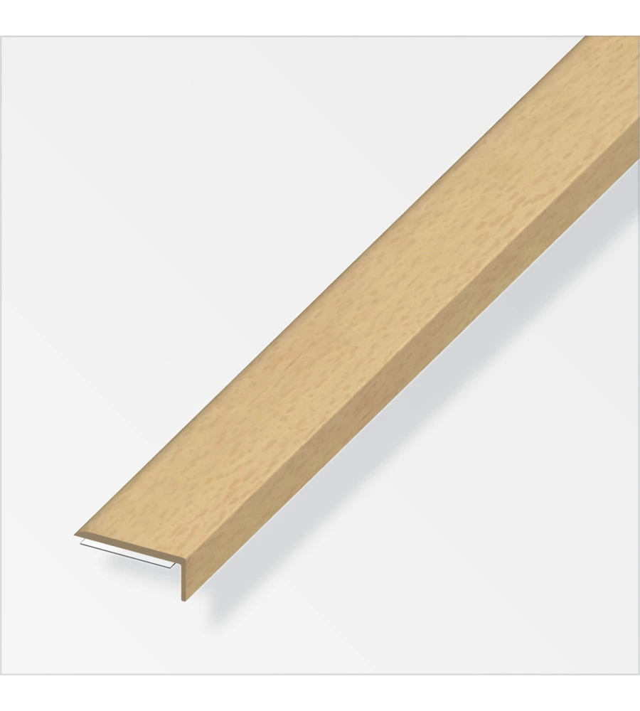 PROFILO DI CHIUSURA PER ANGOLI PVC 25x8 FAGGIO - 1 METRO.
