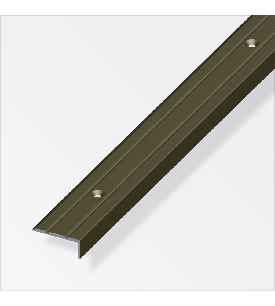 TERMINALE  25x20 ALLUMINIO BRONZO FORATO 1 METRO.
