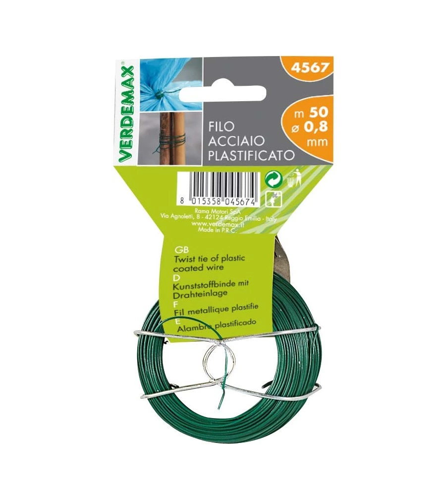 FILO TONDO ACCIAIO PLASTIFICATO BOBINA M50