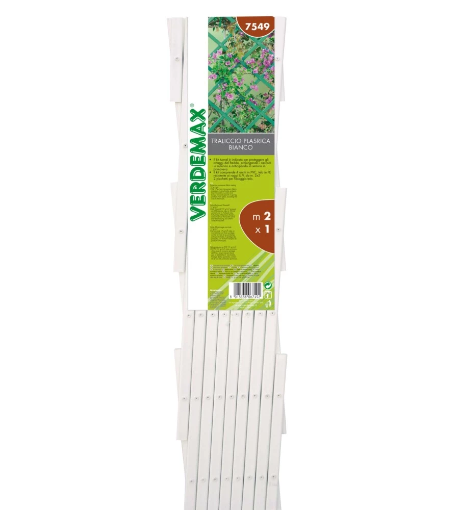 TRALICCIO ESTERNO PVC 2X1M BIANCO