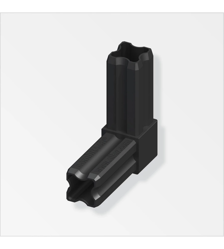 CONGIUNZIONE PER  ANGOLI DA 23.5 MM - NERO.