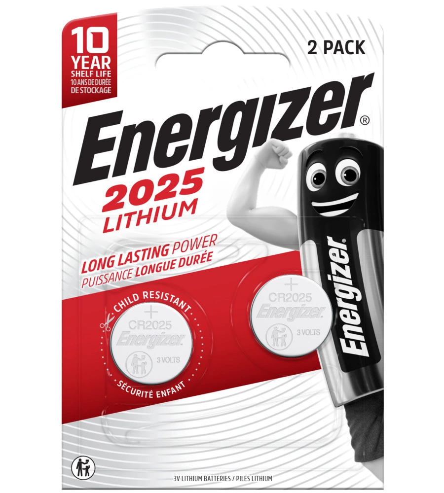BATTERIA AL LITIO ENERGIZER 2025 2 PEZZI
