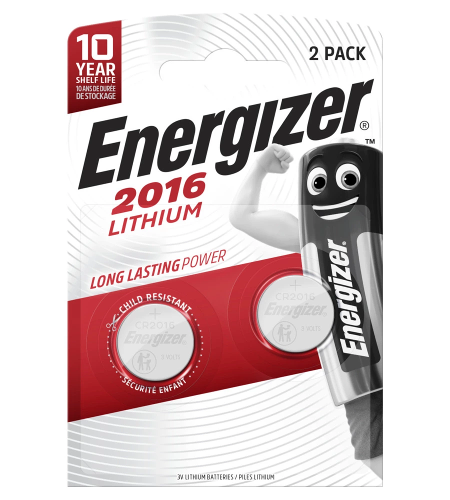 BATTERIE AL LITIO ENERGIZER CR2016 2 PEZZI