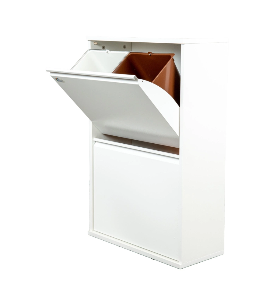 MOBILECO LEGNO 4 SECCHI 18 LITRI BIANCO