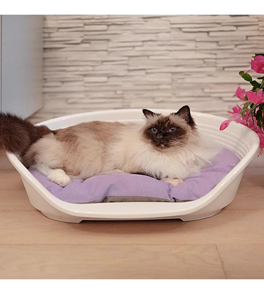 CUCCIA DA INTERNO PER CANI E GATTI "SIESTA DELUXE 4" BIANCO, 61,5X45X21,5 CM - FERPLAST