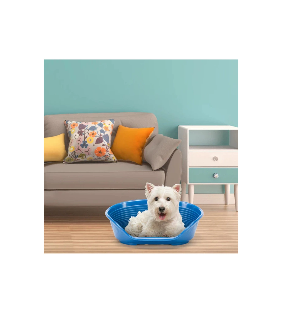 CUCCIA DA INTERNO PER CANI E GATTI "SIESTA DELUXE 4" BLU, 61,5X45X21,5 CM - FERPLAST