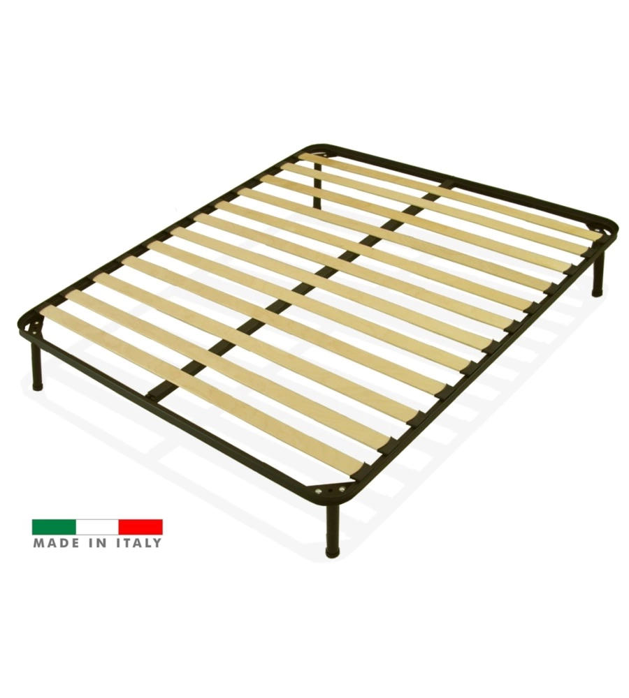 RETE MATRIMONIALE CON 13 DOGHE IN LEGNO 160X190 CM