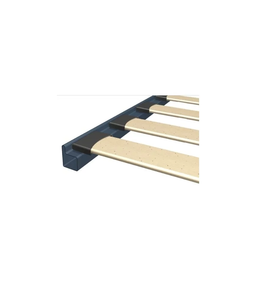 RETE MATRIMONIALE CON 13 DOGHE IN LEGNO 160X190 CM