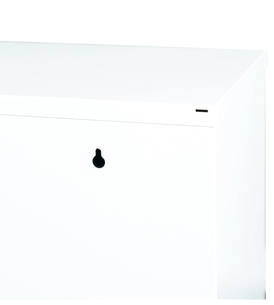 MOBILECO 4 SECCHI 18 LITRI LAMIERA BIANCA, 60X93X25 CM
