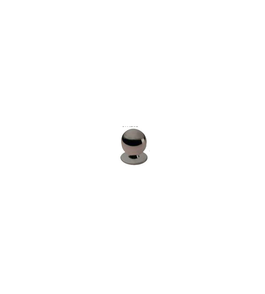 POMOLO A SFERA IN OTTONE - Ø 20 MM. - CROMATO