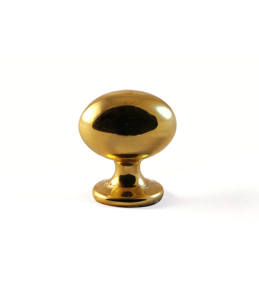 POMOLO OVALE IN OTTONE - Ø 25 MM. - LUCIDO