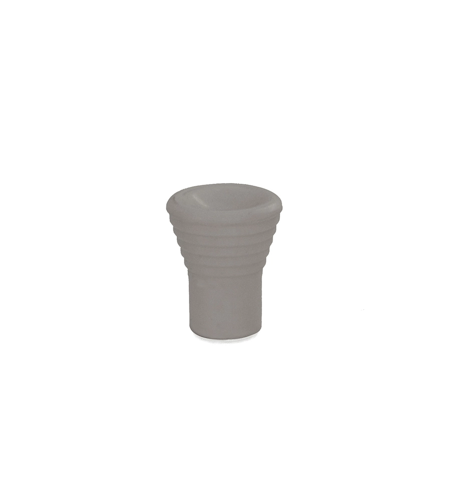 POMOLO RIGATO IN PLASTICA - Ø 15 MM. - GRIGIO
