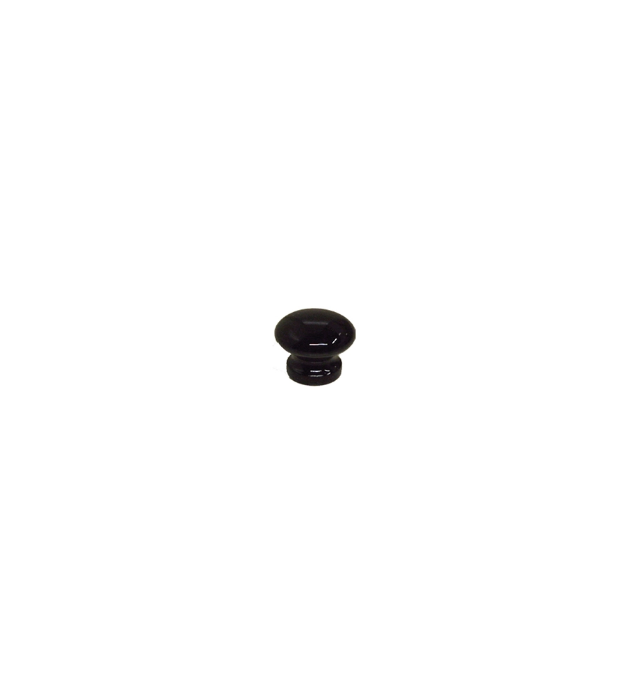 POMOLO IN LEGNO - Ø 26 MM. - NERO BRILLANTE