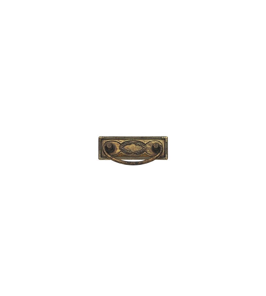 MANIGLIETTA ANTICATA SENZA FORO - 94X44 MM. - ANTICATO