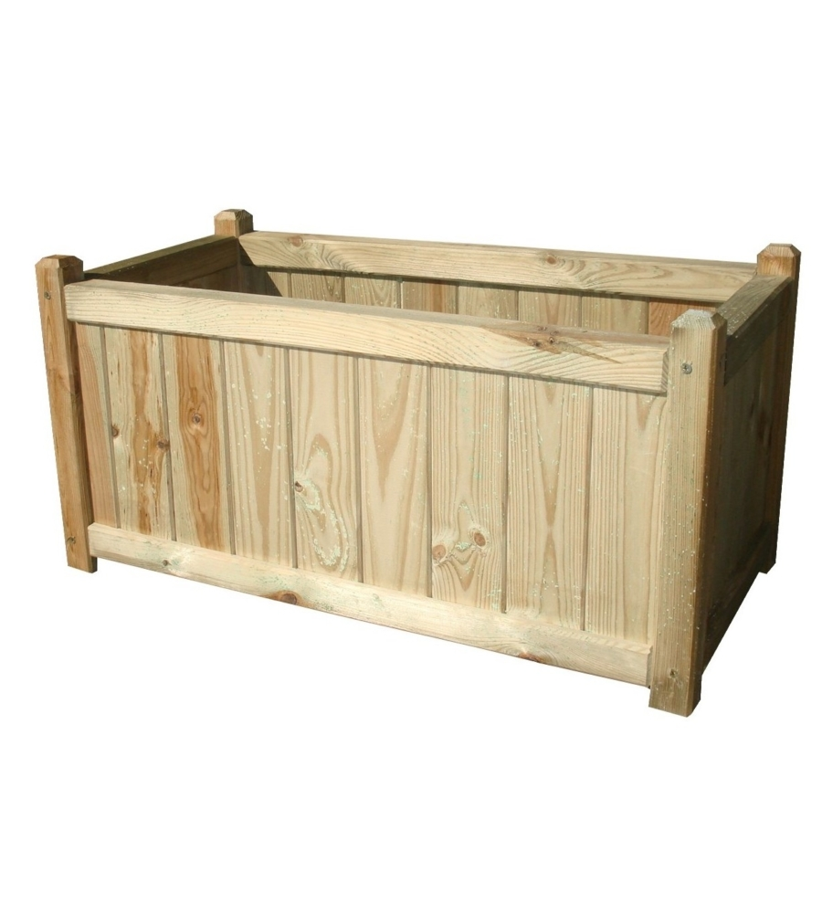 FIORIERA DA GIARDINO "CIPRO" IN LEGNO DI PINO ASSEMBLATA 40X80X40 H CM