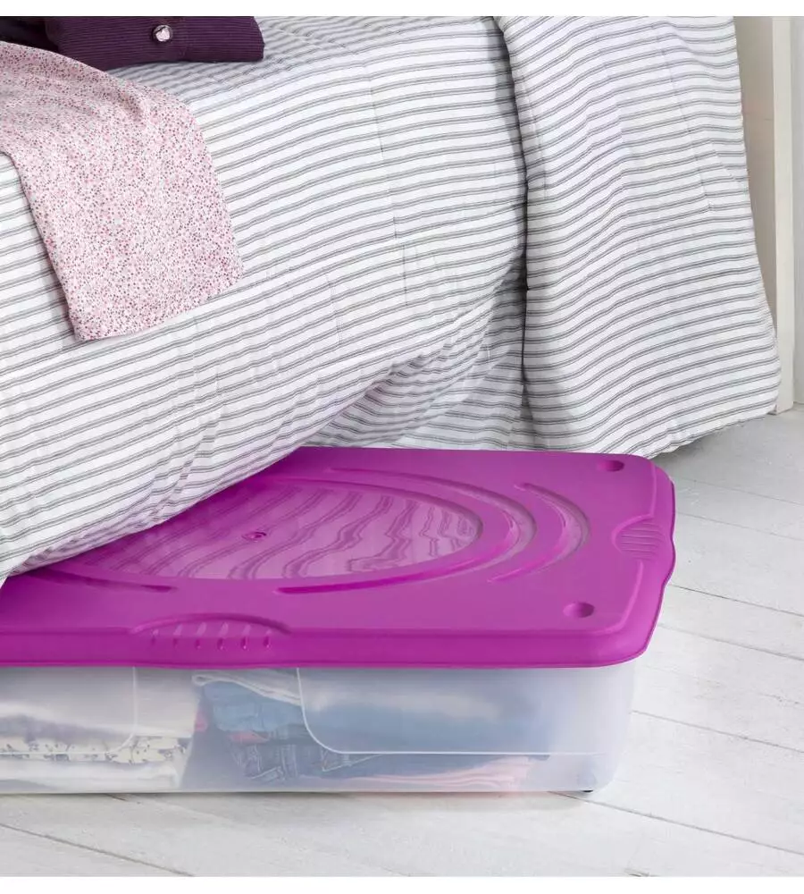 CONTENITORE IN PLASTICA CON COPERCHIO BAMA "STAGIONE" 60 LITRI, 80X60X18 CM