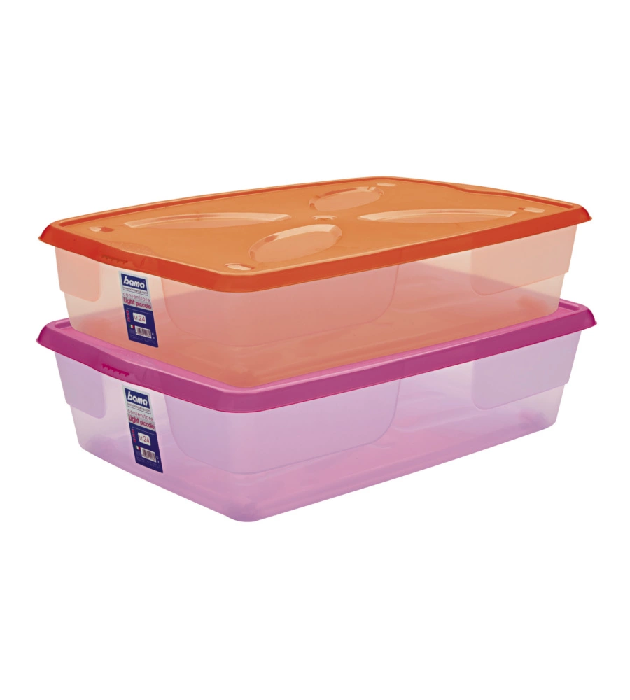 CONTENITORE IN PLASTICA CON COPERCHIO BAMA "LIGHT PICCOLO" LITRI 24, 60X40X15 CM