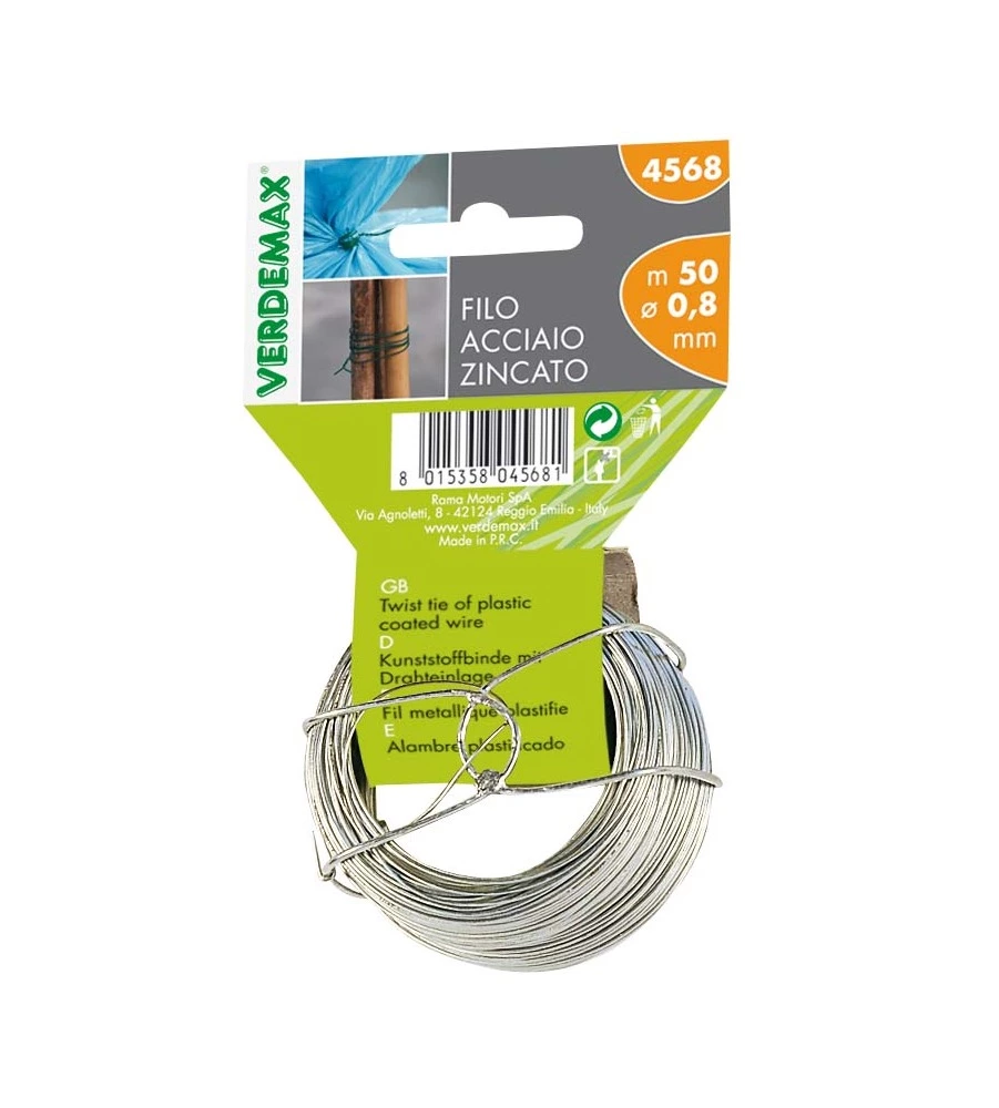 FILO TONDO ACCIAIO ZINCATO BOBINA M50