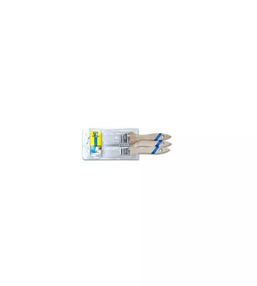 KIT 3 PENNELLI IN LEGNO BLU 30-40-50 MM