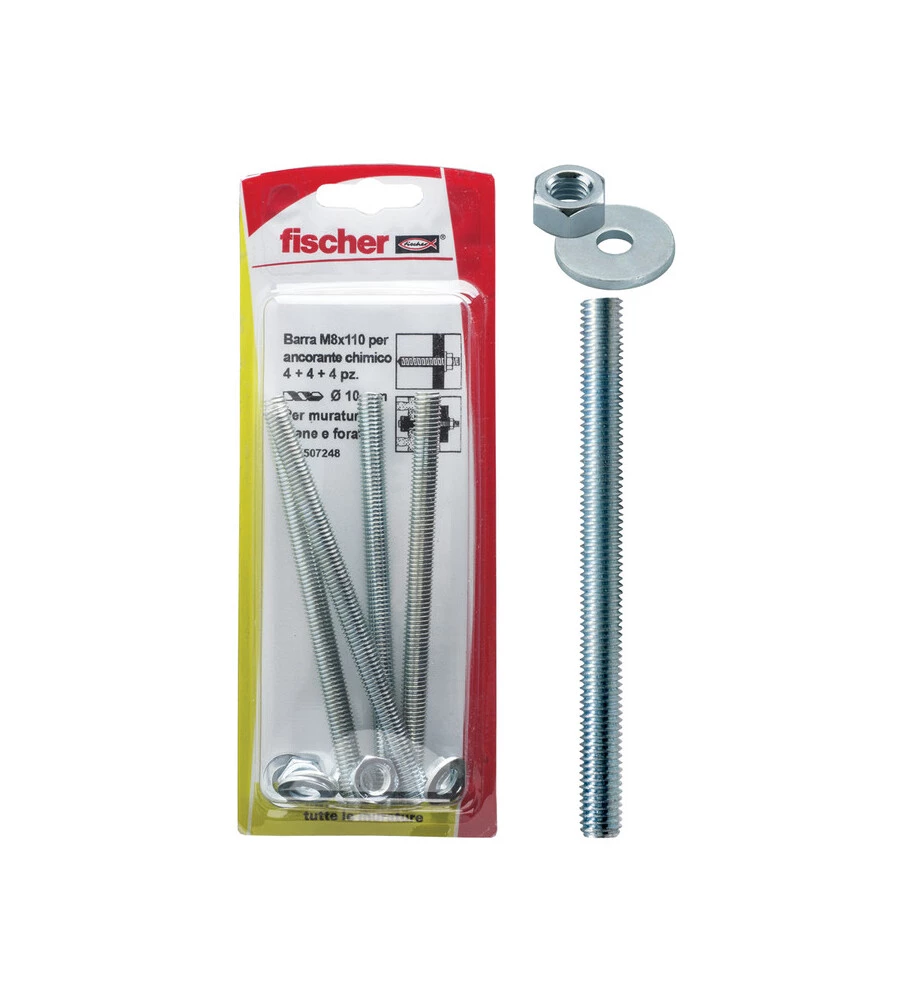 BARRA IN ACCIAIO FIP G M6X100 K