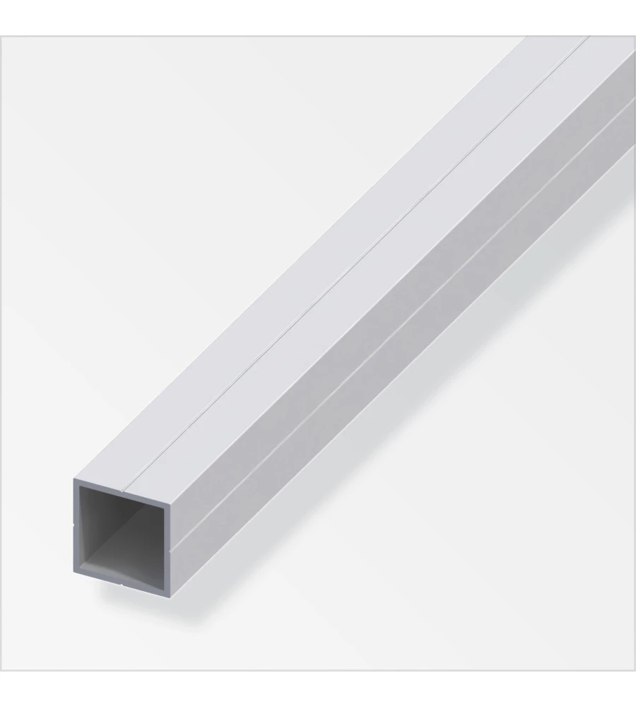 TUBO QUADRATO 23.5 ALLUMINIO ARGENTATO 0.3