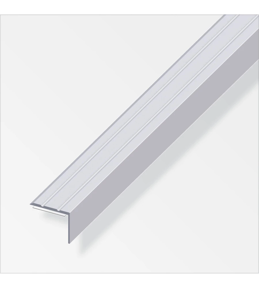 PROFILO DI CHIUSURA PER ANGOLI 25x18 ALLUMINIO ARGENTATO - 1 METRO.
