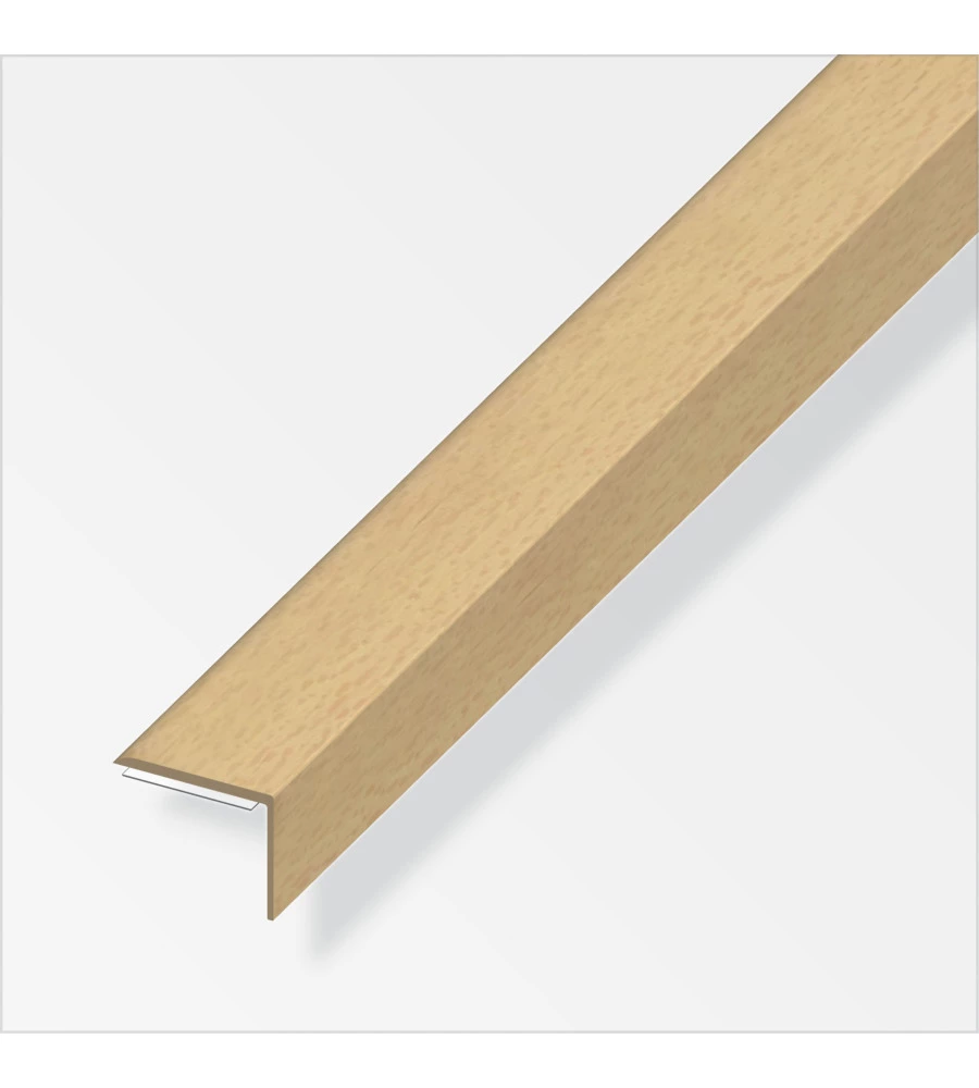 PROFILO DI CHIUSURA PER ANGOLI PVC 25x18 FAGGIO - 1 METRO.