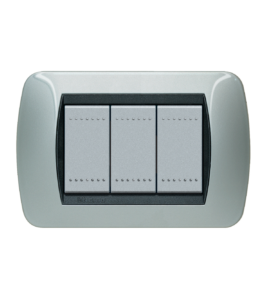 PLACCA 3P ALLUMINIO - BTICINO.