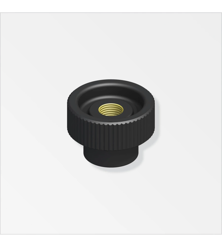 DADI ZIGRINATI M5 PVC NERO 4 PEZZI.