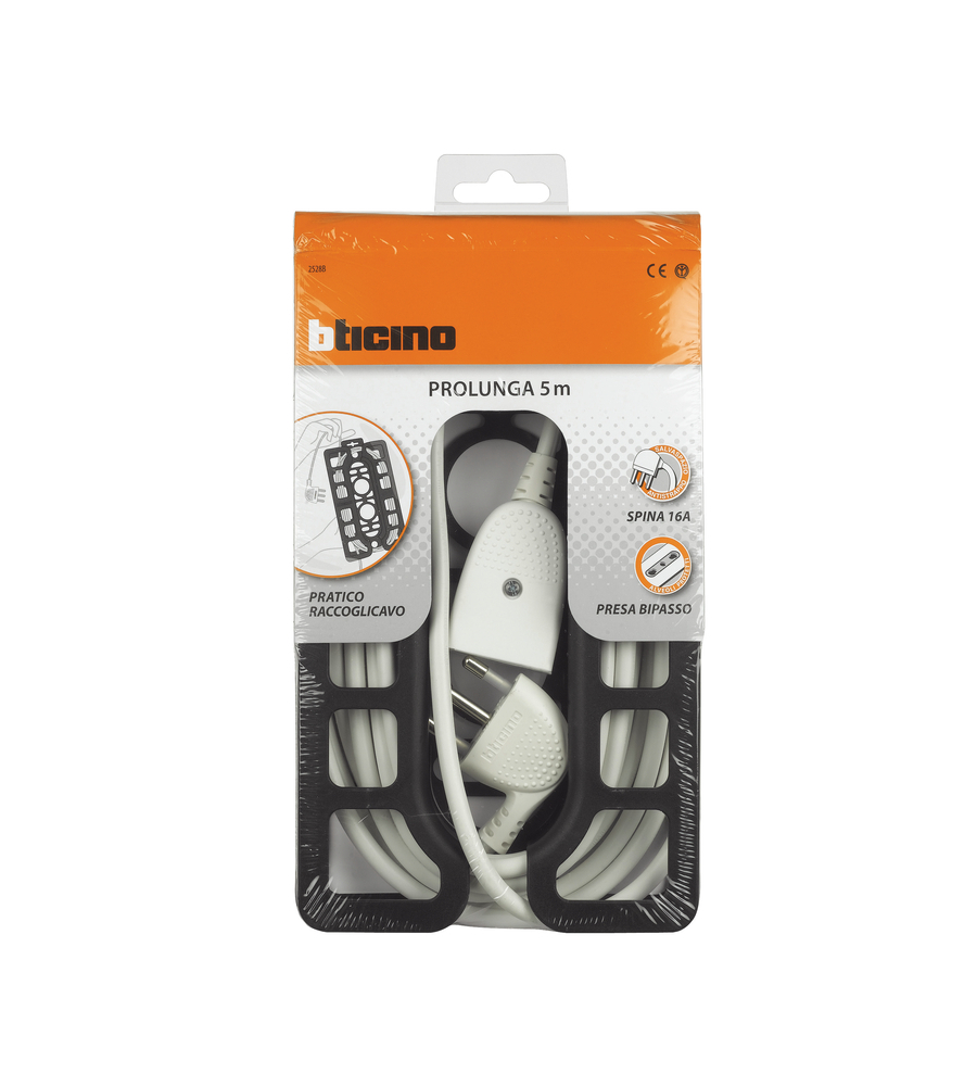 KIT PROLUNGA 5M 2P+T SP. 16A/PR. 10/16A BIANCA - BTICINO.