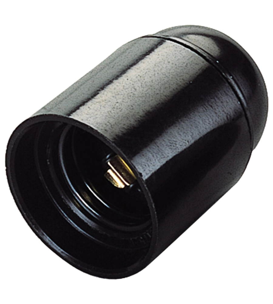 POLY POOL - PORTALAMPADA E27 CORPO LISCIO NERO