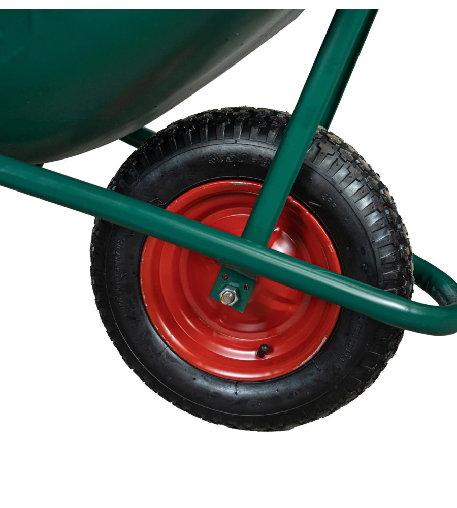 CARRIOLA DA GIARDINO CON VASCA IN PVC DA 100 LITRI E TELAIO IN ACCIAIO