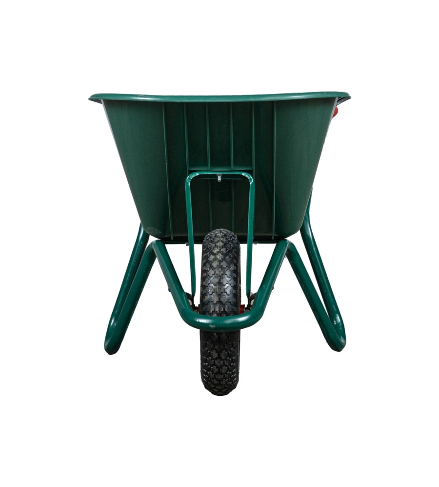 CARRIOLA DA GIARDINO CON VASCA IN PVC DA 100 LITRI E TELAIO IN ACCIAIO
