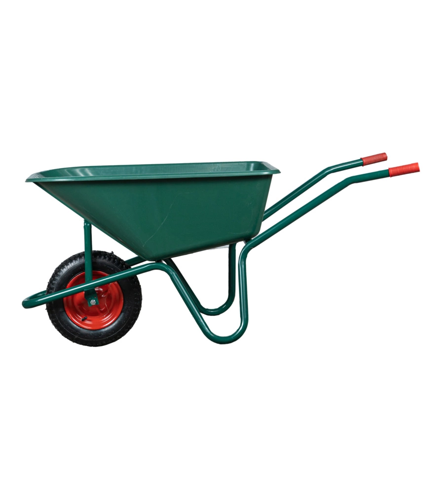 CARRIOLA DA GIARDINO CON VASCA IN PVC DA 100 LITRI E TELAIO IN ACCIAIO