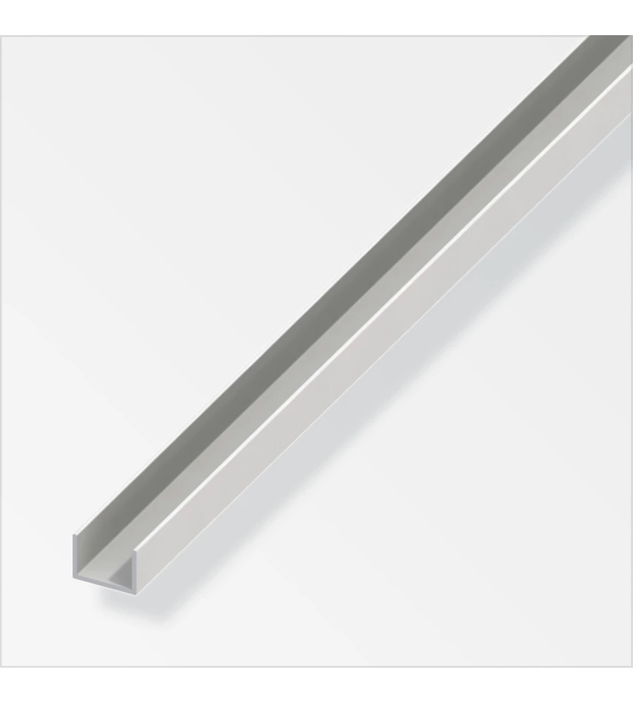 PROFILO U10x12x10 PVC BIANCO - 1 METRO.