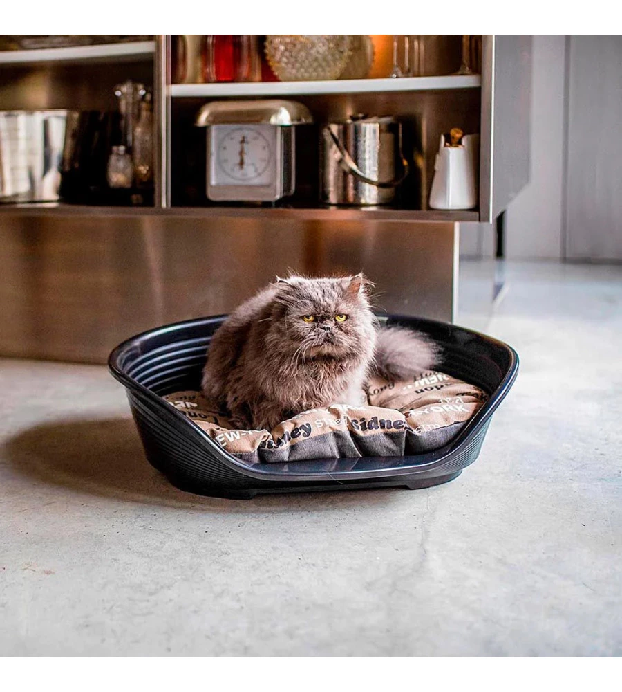 CUCCIA DA INTERNO PER CANI E GATTI "SIESTA DELUXE 4" NERO, 61,5X45X21,5 CM - FERPLAST