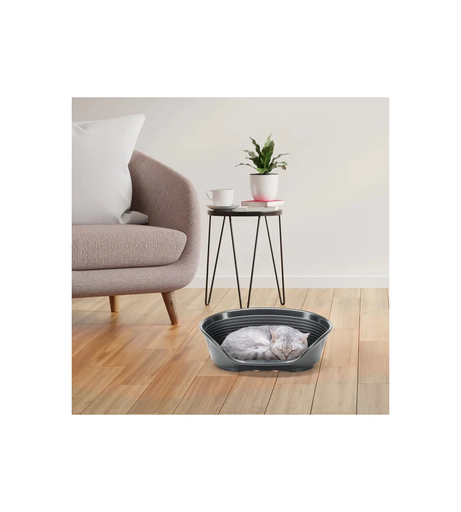 CUCCIA DA INTERNO PER CANI E GATTI "SIESTA DELUXE 2" NERO, 49X36X17,5 CM - FERPLAST