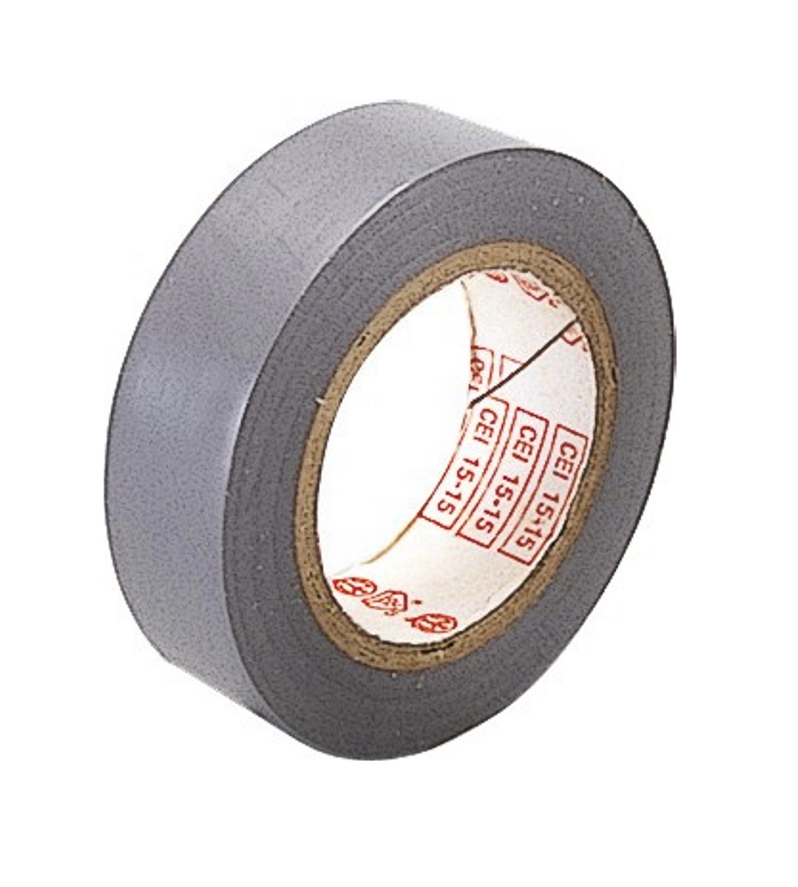 POLY POOL - ROTOLO 10 M NASTRO ISOLANTE 0,13 X 15 MM GRIGIO