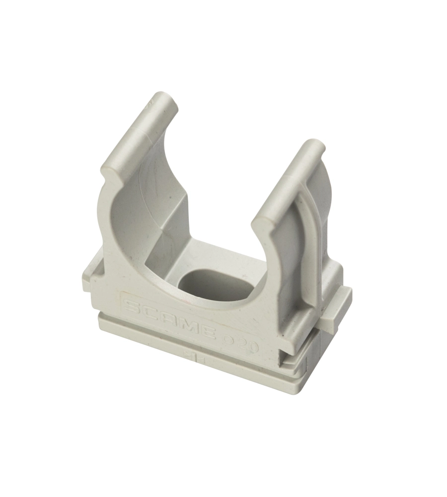 POLY POOL - 5 CLIPS FISSATUBO A SCATTO PER TUBI Ø 20 MM GRIGIE