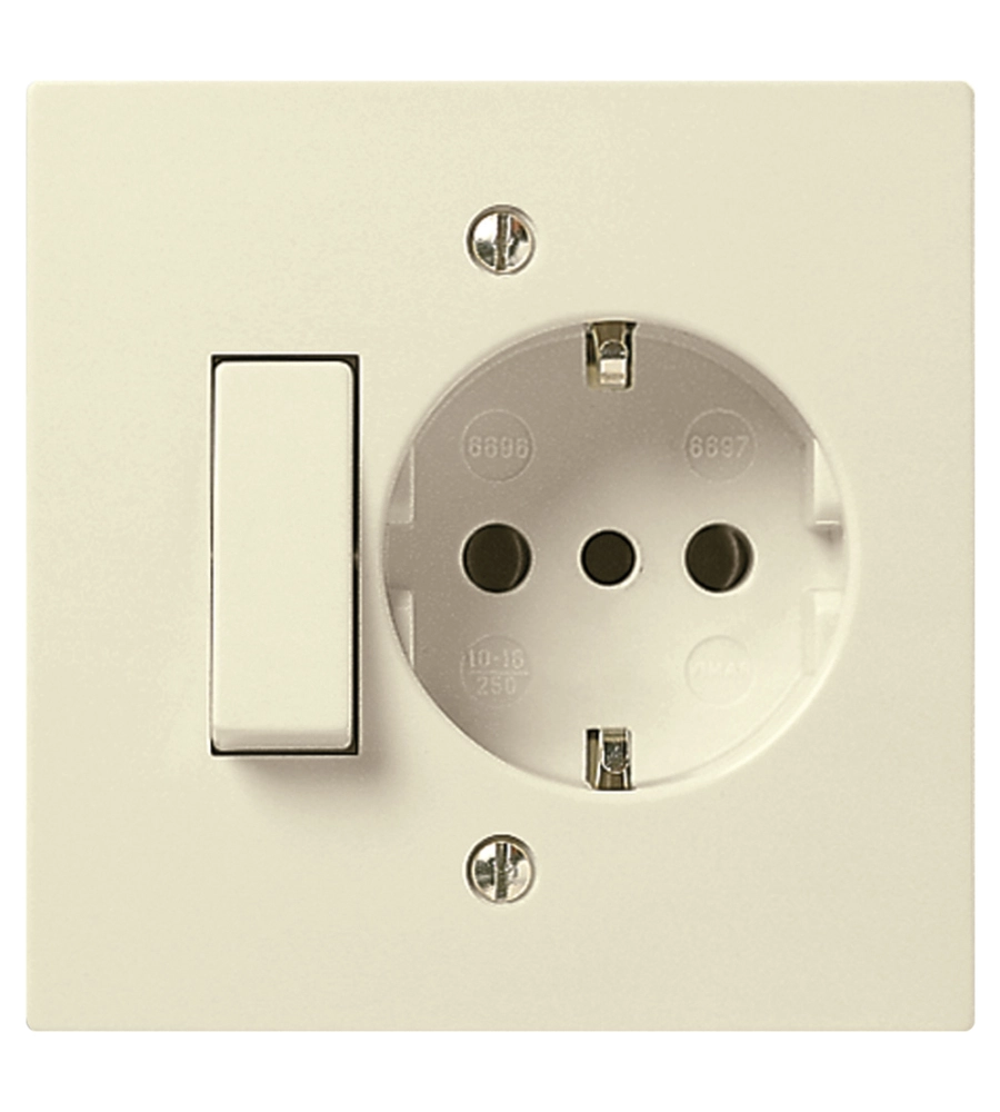 DEVIATORE 1P 10AX + PRESA P30 AVORIO MASCOT