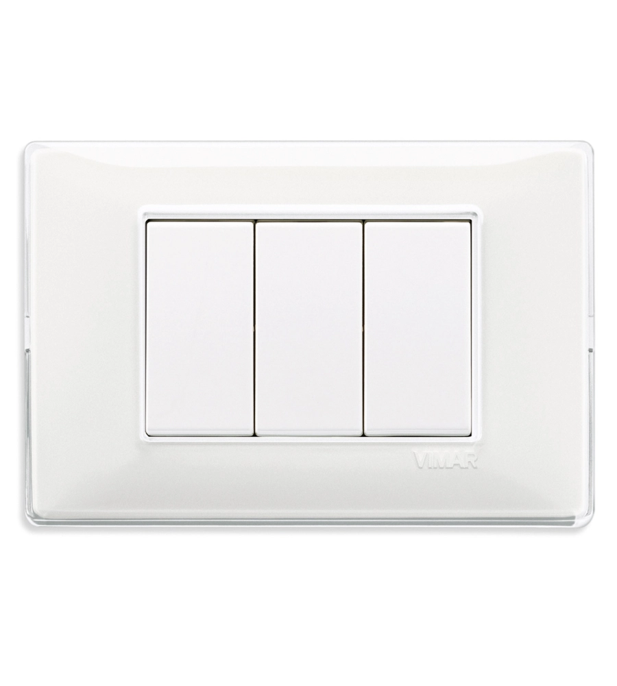 PLACCA 3 MODULI VIMAR "PLANA" REFLEX NEVE - COD.14653.41