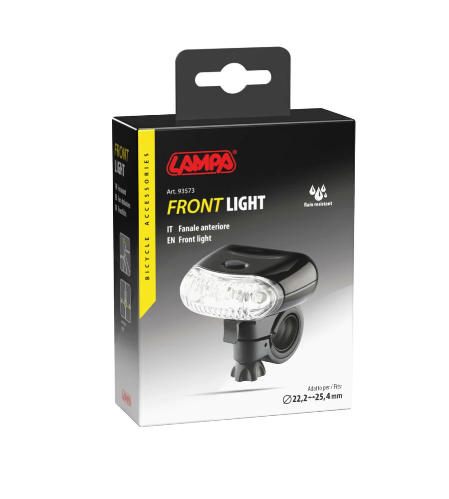 FANALE ANTERIORE BICICLETTA 5 LED BIANCO LAMPA - COD. 93573
