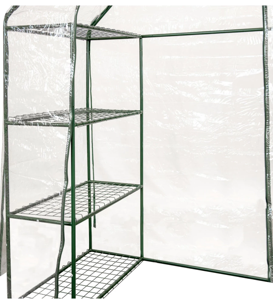SERRA DA ESTERNO "BARBARA" CON 8 RIPIANI E TELO IN PVC, 140X70X190 CM